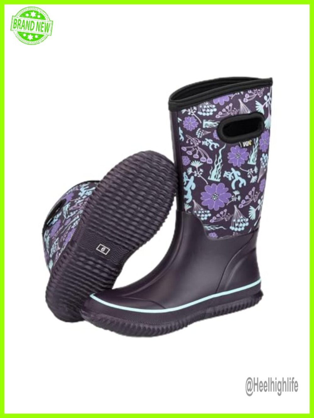 Waterproof Insulated Neoprene Mid Calf Rain Boots